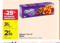 Gâteaux "Lot x 2" Milka