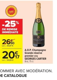 A.O.P. Champagne Grande réserve premier cru GEORGES CARTIER