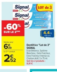 Dentifrice Lot de 3 Signal