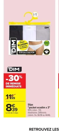 Slips "pocket ecodim x 3" DIM