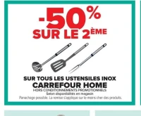 Ustensiles inox Carrefour Home