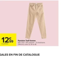 Pantalon Twill femme Tex