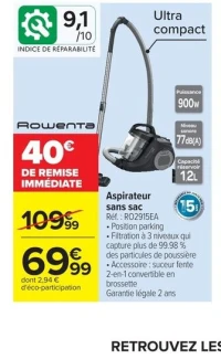 Aspirateur sans sac Rowenta RO2915EA