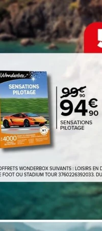 Coffret Cadeau Wonderbox Sensations Pilotage