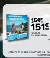 Coffret Cadeau Smartbox Séjour en Amoureux