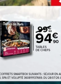 Coffret Cadeau Smartbox Tables de chefs