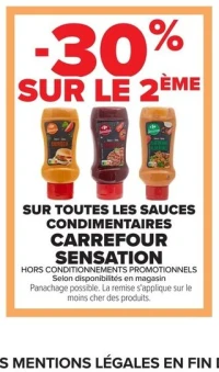 Sauces condimentaires CARREFOUR SENSATION