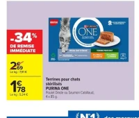 Terrines pour chats stérilisés Purina One