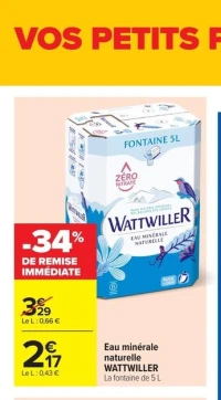 Eau minérale naturelle WATTWILLER