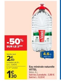 Eau minérale naturelle VITTEL