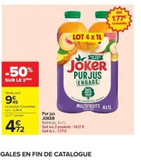 Pur jus JOKER Pur Jus Engagé Multifruits