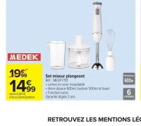 Set mixeur plongeant Medek MEDFY701