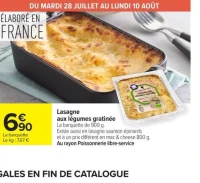 Lasagne aux légumes gratinée