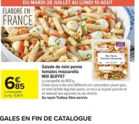 Salade de mini penne tomates mozzarella MIX BUFFET