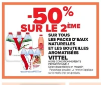 Packs d'eaux naturelles et bouteilles aromatisées Vittel