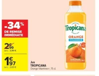 Jus Tropicana Orange Vitamines+
