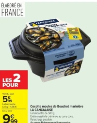 Cocotte moules de Bouchot marinière LA CANCALAISE