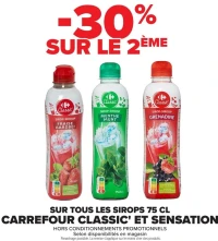 Sirops Carrefour Classic' et Sensation