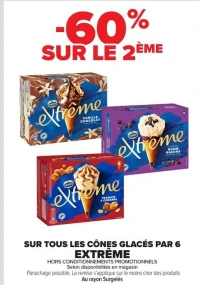 Tous les cônes glacés par 6 Extrême