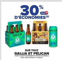 Bières Gallia et Pélican