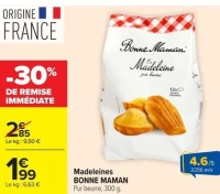 Madeleines BONNE MAMAN Pur beurre