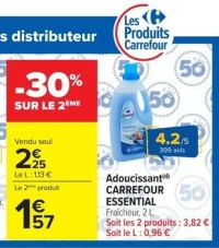 Adoucissant Carrefour Essential Fraîcheur