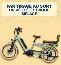 Vélo électrique biplace Reflets de France à gagner par tirage au sort