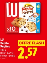 Biscuits Pépito Pépites LU Format Familial