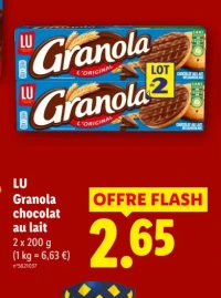 Biscuits Granola chocolat au lait LU