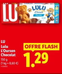 Biscuits Lulu L'Ourson Chocolat LU