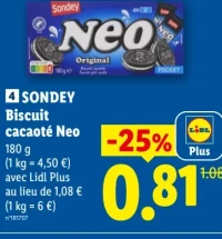 Sondey Biscuit cacaoté Neo