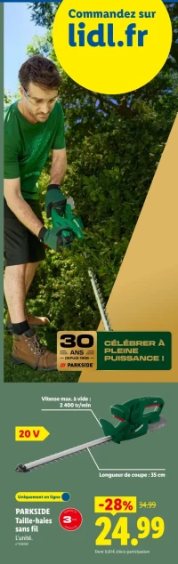 Parkside Taille-haies sans fil 20 V