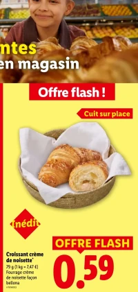Croissant crème de noisette