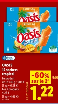 12 sorbets tropical Oasis