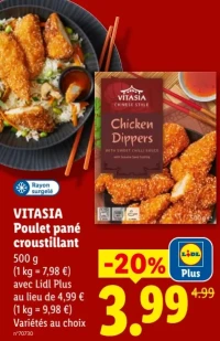 VITASIA Poulet pané croustillant (Chicken Dippers)