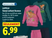 Lupilu Sweat enfant licence