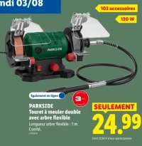 PARKSIDE Touret à meuler double avec arbre flexible