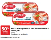 Filets de Maquereaux Sauce Tomate Basilic Saupiquet