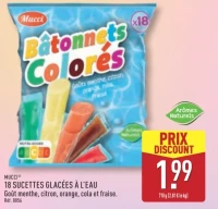 Mucci 18 Sucettes Glacées à l'eau