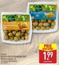 Olives vertes dénoyautées L'Olivaé