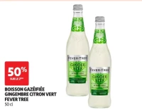Boisson gazéifiée gingembre citron vert Fever Tree