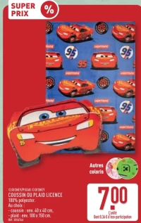 Coussin ou plaid licence Disney