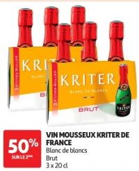 Vin mousseux Kriter de France Blanc de Blancs / Brut