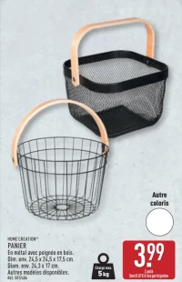 Home Creation Panier en métal