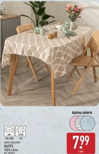 Home Creation Nappe 100% coton