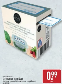 Étiquettes 150 pièces pour réfrigérateur ou congélateur Home Creation