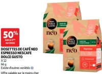 Dosettes de café Néo Espresso Nescafé Dolce Gusto X 12, 66 g