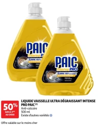 Liquide vaisselle ultra dégraissant intense pro Paic