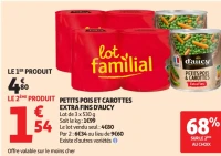 Petits pois et carottes extra fins d'Aucy