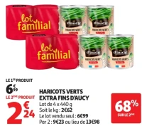 Haricots verts extra fins d'Aucy